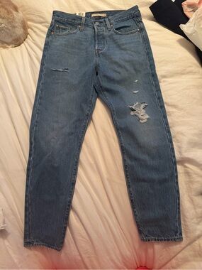 Blue Distressed Women’s Jeans
